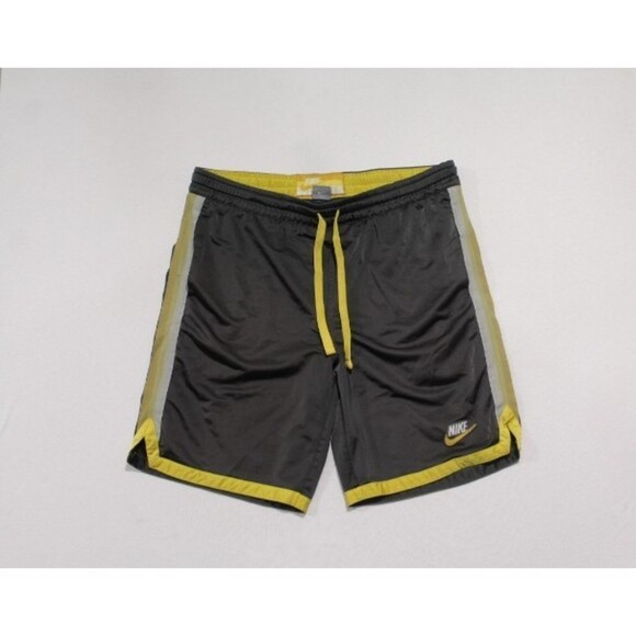 Nike Men Gray Yellow Shorts Active Vintage Size Large - Picture 1 of 9